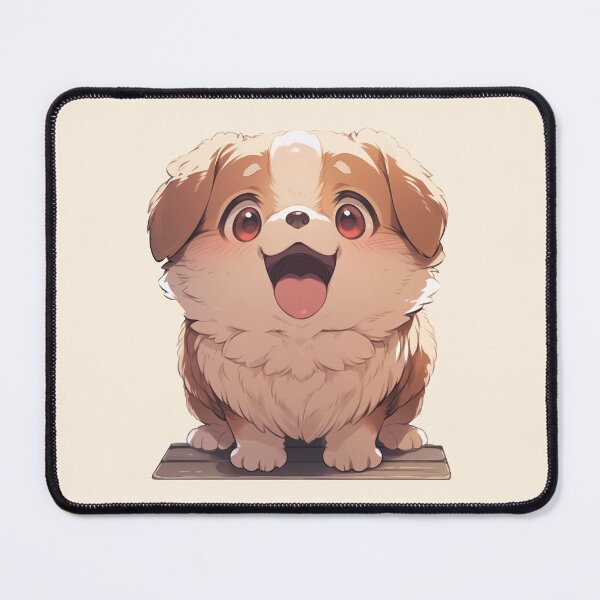 Item preview, Cute Kawaii Happy Dog Sitting designed and sold by CozyKawaiiArt.
