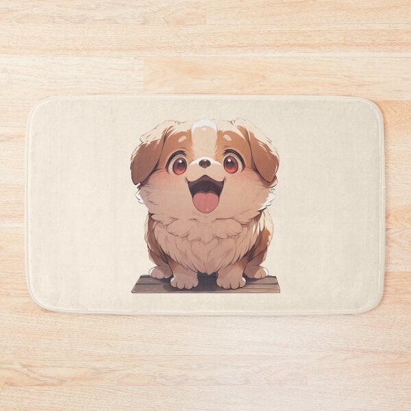 Item preview, Cute Kawaii Happy Dog Sitting designed and sold by CozyKawaiiArt.