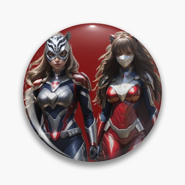 Item preview, Couple of young masked super heroines urban style girl fashion designed and sold by Carlos Gudino.