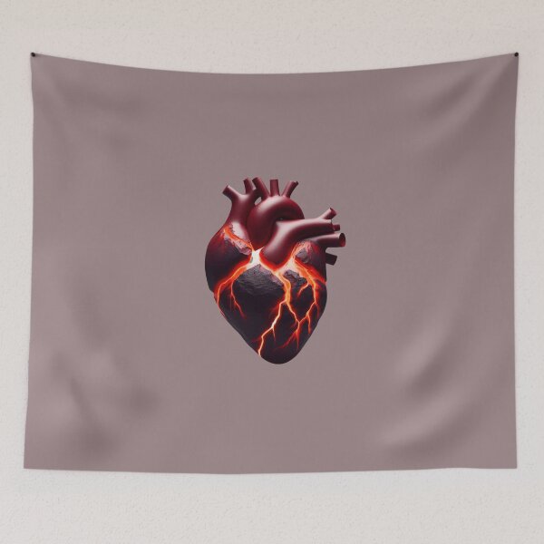 Item preview, Inferno Love: Redefining Abstract Passion with Lava Heart designed and sold by Doddlaix.