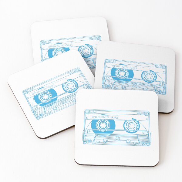 Item preview, Analog Music Vibes – Cassette Tape (Button Blue Lines) Analog / Music designed and sold by analogdigitalvz.