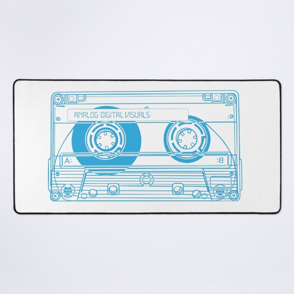 Item preview, Analog Music Vibes – Cassette Tape (Button Blue Lines) Analog / Music designed and sold by analogdigitalvz.