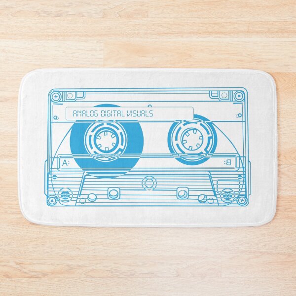 Item preview, Analog Music Vibes – Cassette Tape (Button Blue Lines) Analog / Music designed and sold by analogdigitalvz.