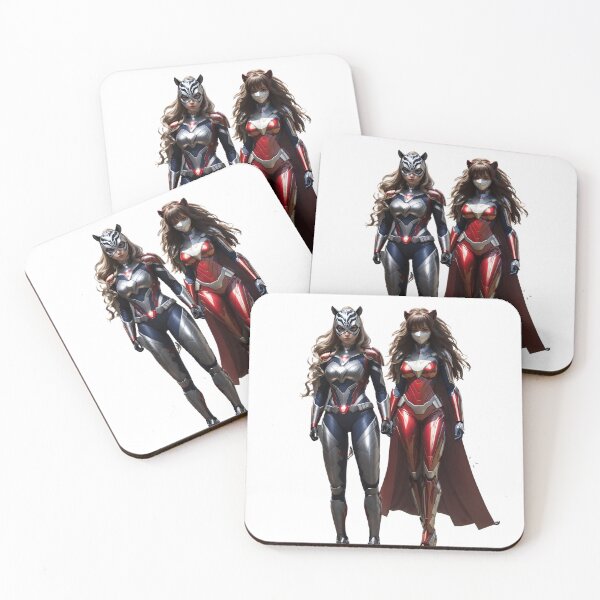 Item preview, Couple of young masked super heroines urban style girl fashion designed and sold by Carlos Gudino.