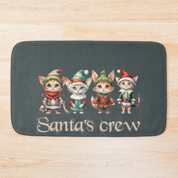 Item preview, Santa's crew cute kittens elfs designed and sold by Rathnau.