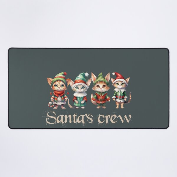 Item preview, Santa's crew cute kittens elfs designed and sold by Rathnau.