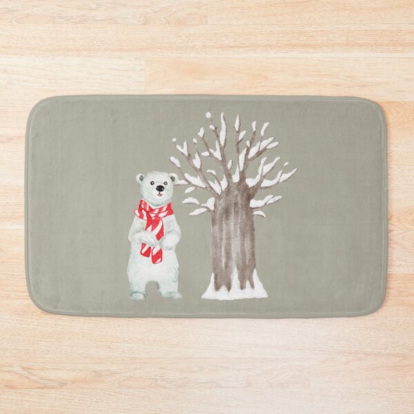 Item preview, White bear and big tree in winter. designed and sold by esao.