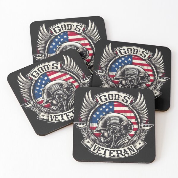 Item preview, God's Veteran, Veteran and American Flag Art designed and sold by Faithloveshop.