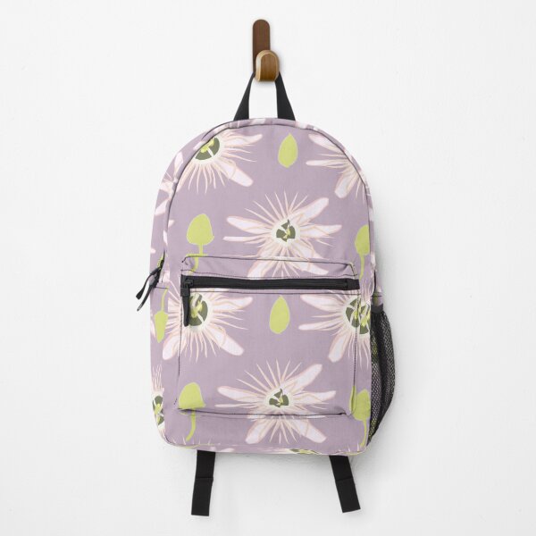 Item preview, White Flower Pattern on Lilac Background designed and sold by Vorterix.