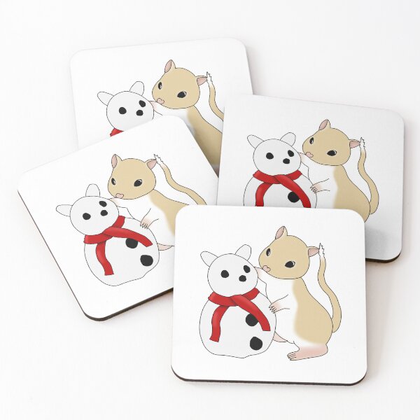 Item preview, Cute golden gerbil building snowman  designed and sold by Becky-Marie.