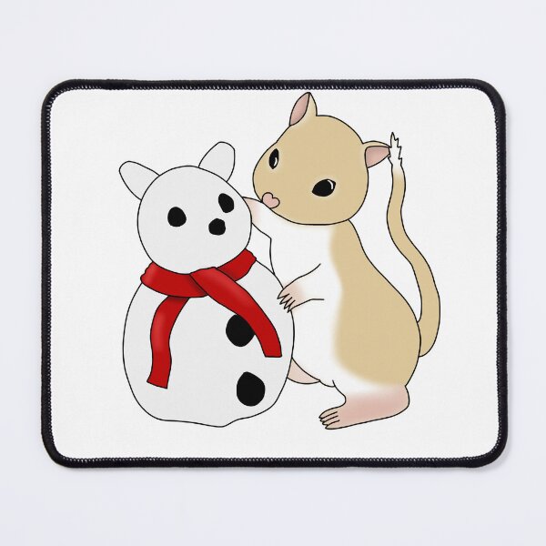 Item preview, Cute golden gerbil building snowman designed and sold by Becky-Marie.