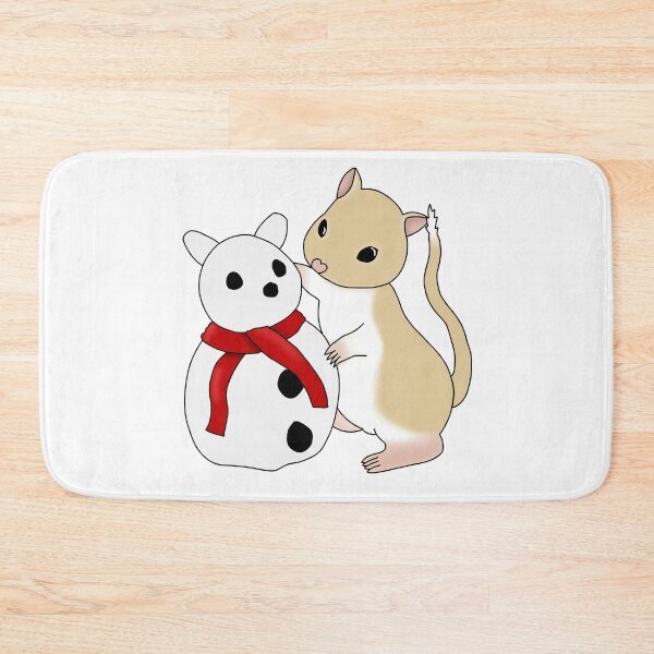 Item preview, Cute golden gerbil building snowman  designed and sold by Becky-Marie.
