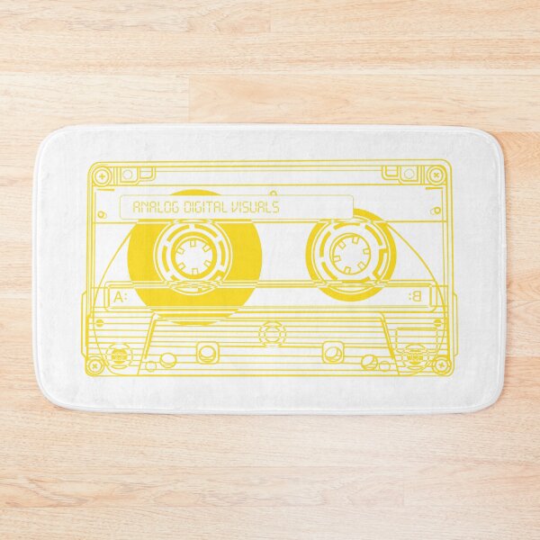 Item preview, Retro Cassette Tape Graphic Tee – Mixtape Era Y2K Streetwear (Metallic Yellow Lines) Analog / Music designed and sold by analogdigitalvz.