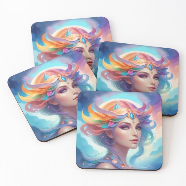 Item preview, Fantasy head of a woman in colors designed and sold by JaroDesign2023.