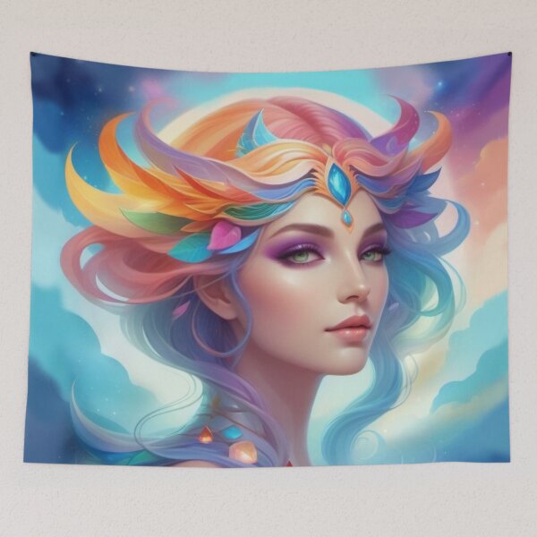 Item preview, Fantasy head of a woman in colors designed and sold by JaroDesign2023.