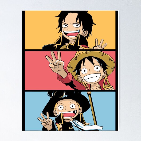 One Piece - Poster Ace Sabo Luffy (91,5 X 61 Cm) - Produits Geek divers -  LDLC