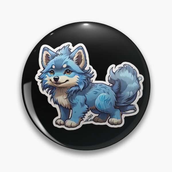 Item preview, Cute Kawaii Blue Wolfdog Puppy designed and sold by MindSmith.