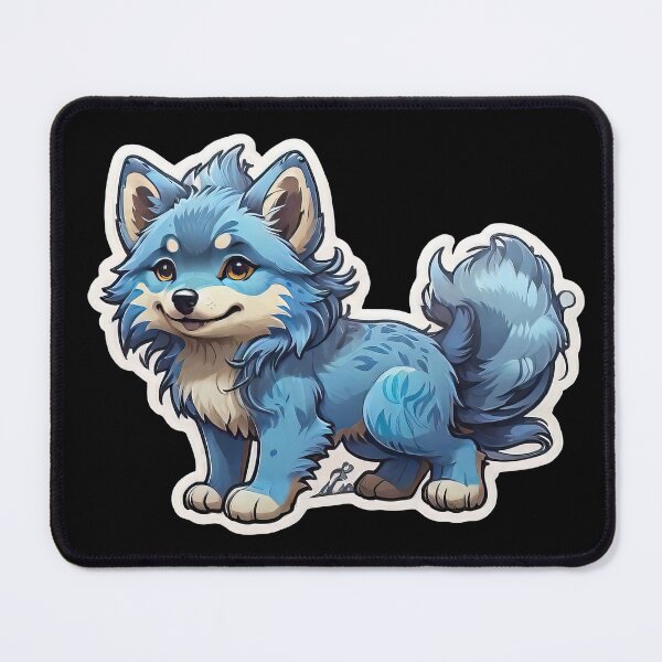 Item preview, Cute Kawaii Blue Wolfdog Puppy designed and sold by MindSmith.