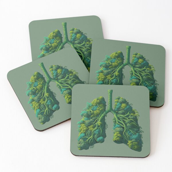 Item preview, Verdant Respira: arte selvático con forma de pulmones humanos designed and sold by Doddlaix.