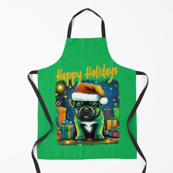 Item preview, Pug HAPPY HOLIDAYS 37 designed and sold by RedBluffTraders.