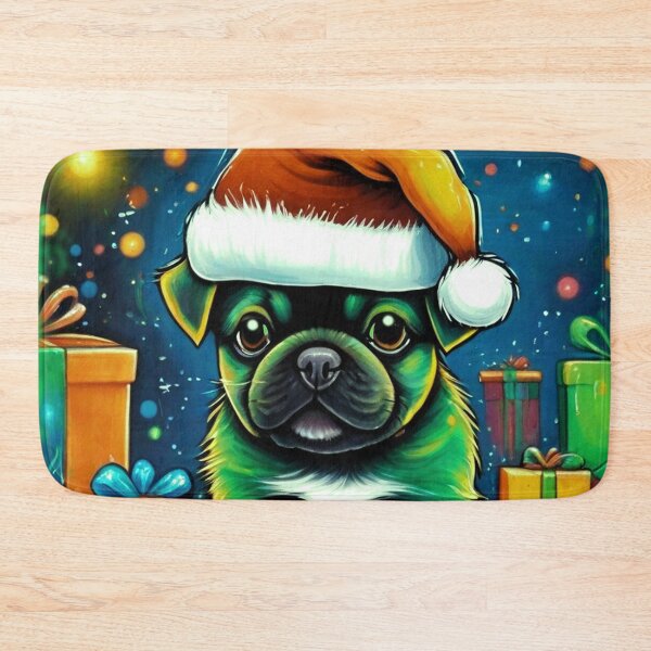 Item preview, Pug HAPPY HOLIDAYS 37 designed and sold by RedBluffTraders.