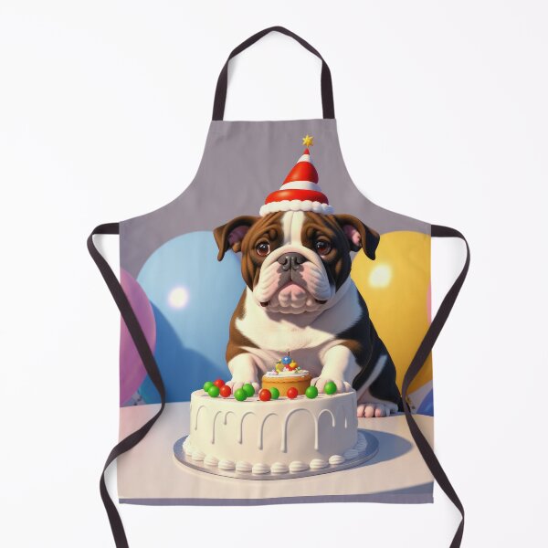 Item preview, Beautiful portrait adorable Bulldog in a birthday celebration designed and sold by Tio-Tecun.