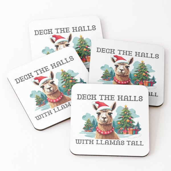 Item preview, Deck The Halls With Llamas Tall Festive Christmas  designed and sold by TugForkFinds.