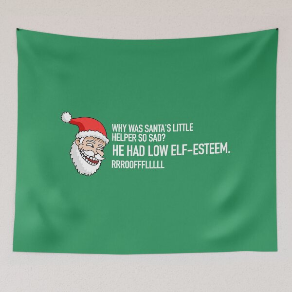 Item preview, CHRISTMAS - Dad Joke Santa - He Had Low Elf Esteem! designed and sold by SlappyWares.