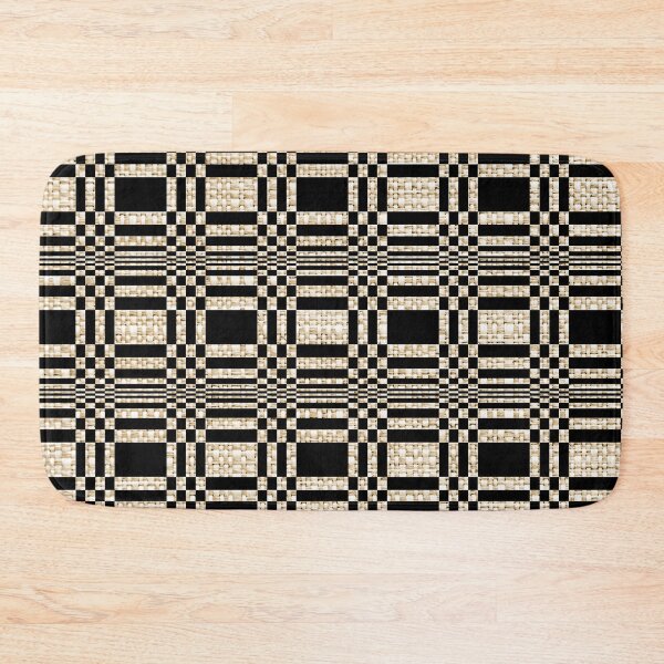 Item preview, Modern Black Finnish Jute Pattern - Contemporary Design with Fibre Texture designed and sold by CottonGarb.