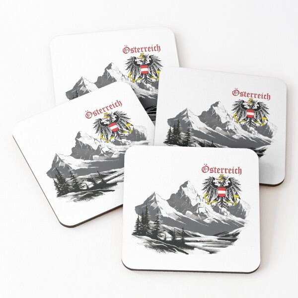 Item preview, Austria eagle & coat of arms with landscape designed and sold by Andrea-Design.