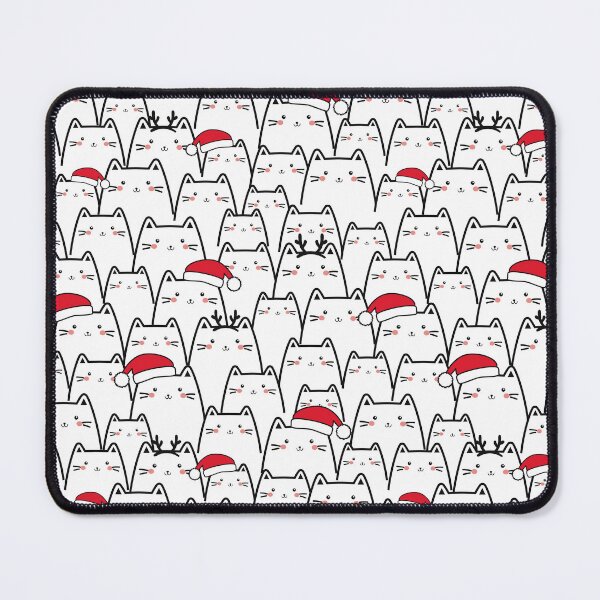 Item preview, Christmas cat kawaii pattern designed and sold by FatBirdie.