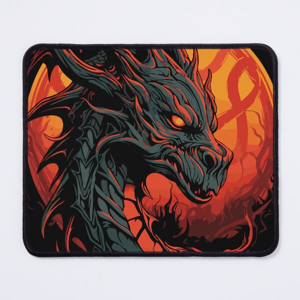 Aperçu de l'œuvre Dragon fantastique de feu créée et vendue par Digital Sanctuary.