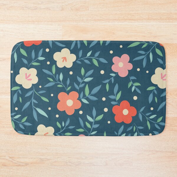 Item preview, Delicate Floral // Navy background designed and sold by PapricaStudio.