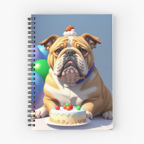 Item preview, Beautiful portrait adorable Bulldog in a birthday celebration designed and sold by Tio-Tecun.