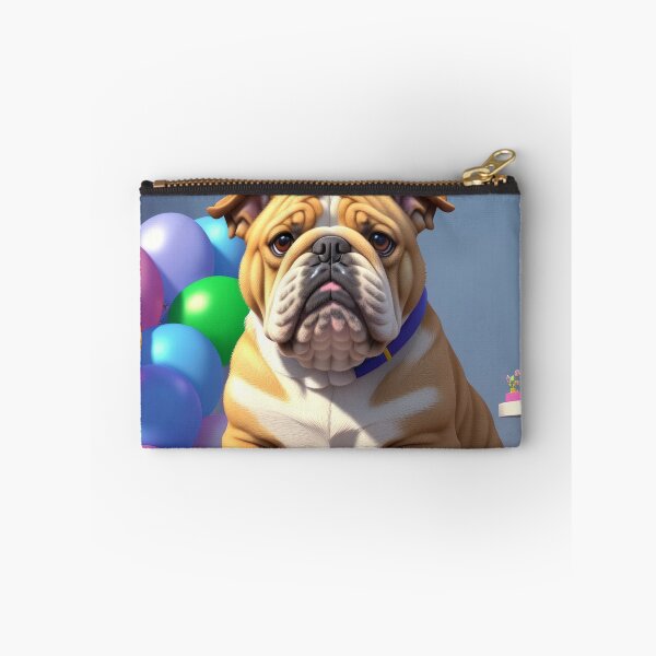 Item preview, Beautiful portrait adorable Bulldog in a birthday celebration designed and sold by Tio-Tecun.