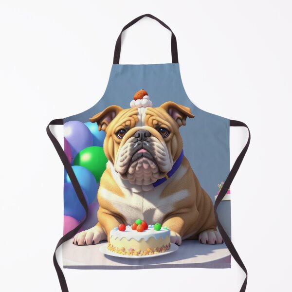 Item preview, Beautiful portrait adorable Bulldog in a birthday celebration designed and sold by Tio-Tecun.