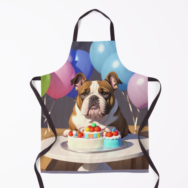 Item preview, Sad Bulldog in a birthday celebration with ballons designed and sold by Tio-Tecun.