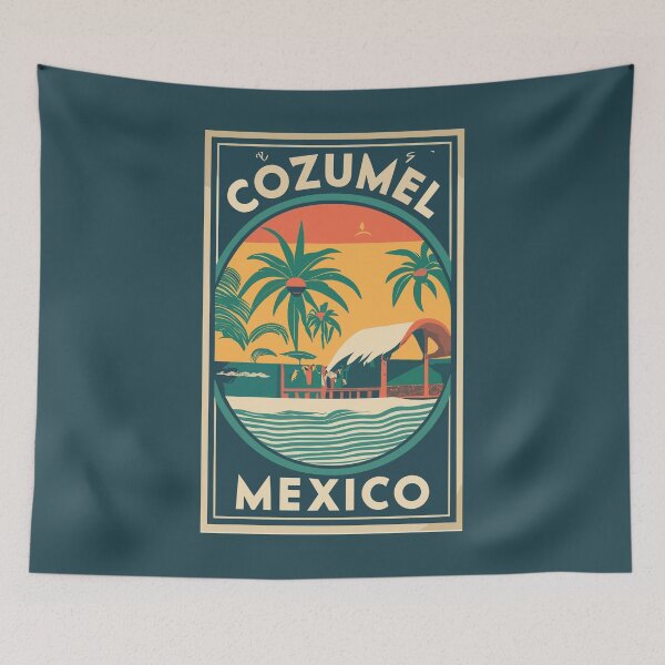 Item preview, A Vintage Travel Art of Cozumel - Mexico  designed and sold by GoodOldVintage.