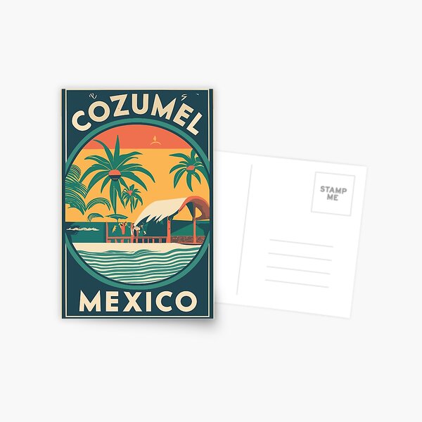 Item preview, A Vintage Travel Art of Cozumel - Mexico  designed and sold by GoodOldVintage.