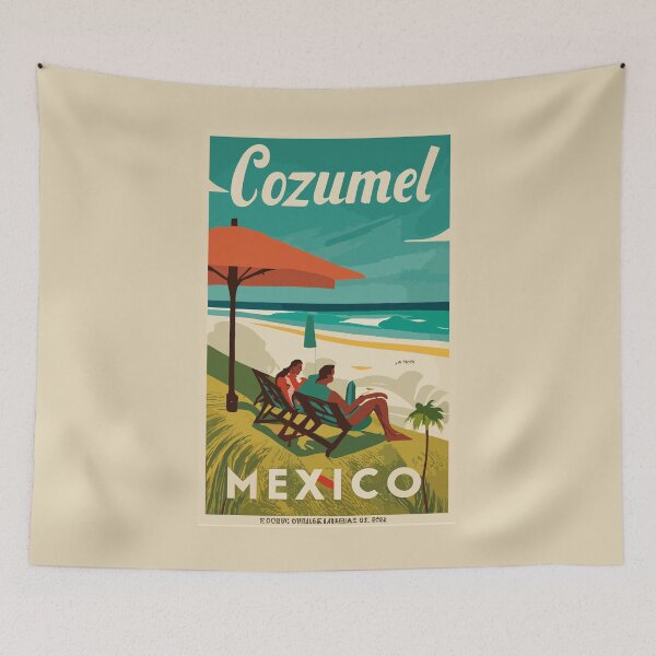Item preview, A Vintage Travel Art of Cozumel - Mexico  designed and sold by GoodOldVintage.