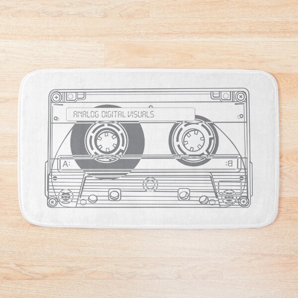 Item preview, Cassette Tape Graphic Tee – Mixtape Era Y2K Streetwear (Gray Lines) Analog / Music designed and sold by analogdigitalvz.