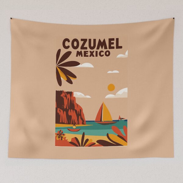 Item preview, A Vintage Travel Art of Cozumel - Mexico  designed and sold by GoodOldVintage.