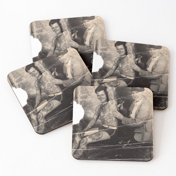 Item preview, vintage tattoo man Grand pather tattooed old studio photo designed and sold by Coolstuff4you71.