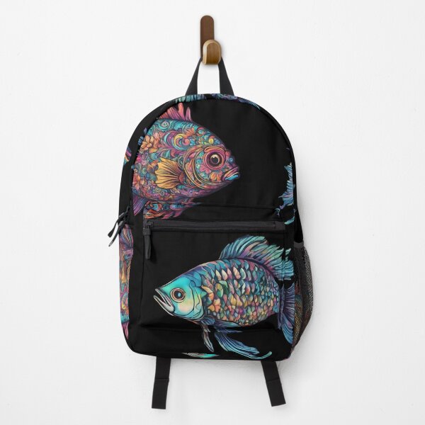 Item preview, Colorful fish with patterns on their scales designed and sold by MauraMeadow.