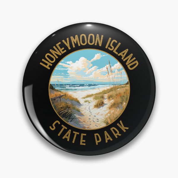 Item preview, Honeymoon Island State Park Florida Retro Distressed Circle designed and sold by KrisSidDesigns.