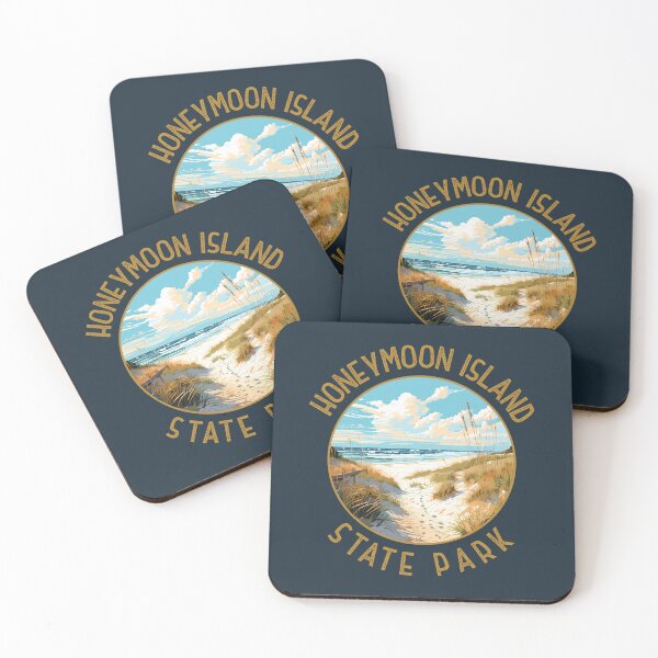 Item preview, Honeymoon Island State Park Florida Retro Distressed Circle designed and sold by KrisSidDesigns.