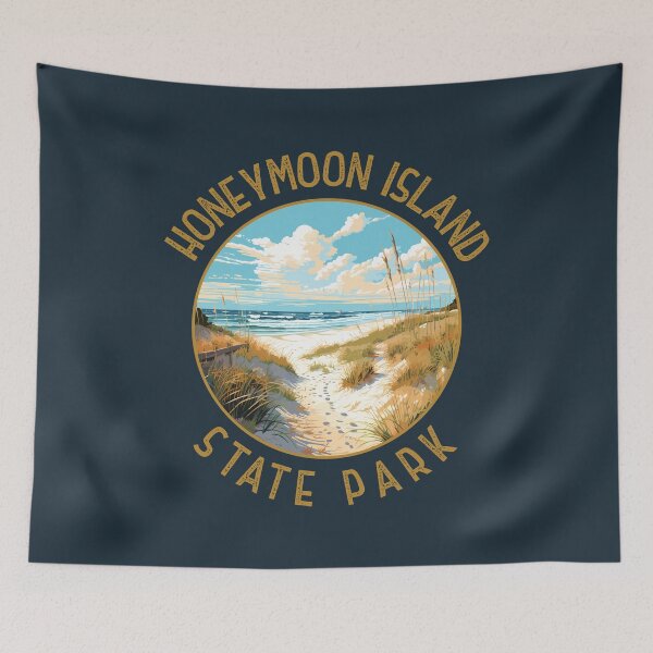 Item preview, Honeymoon Island State Park Florida Retro Distressed Circle designed and sold by KrisSidDesigns.