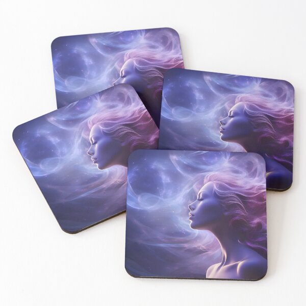Item preview, Starry background of cosmic woman designed and sold by AI-Only Creations.