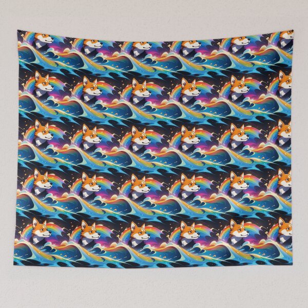 Item preview, Shiba Inu Dog Pattern Rainbow Dream Love designed and sold by givemedogs.