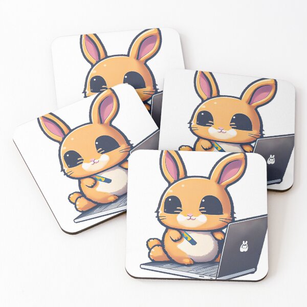 Item preview, Cute rabbit as a programmer designed and sold by KookiewthTae.